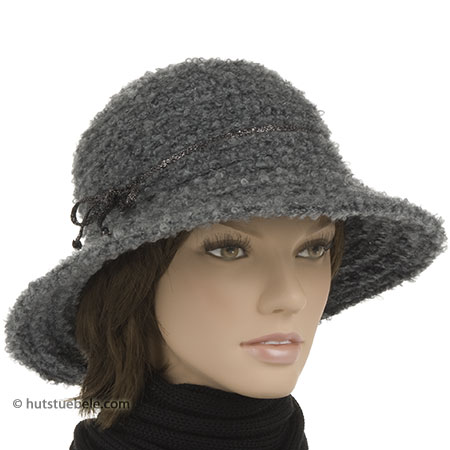 fashionable hat in boucle by MARZI FIRENZE