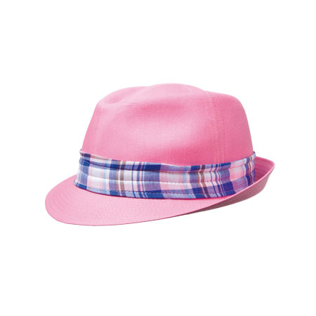 classic trilby with coloured band