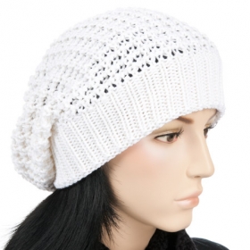 rasta hat with knit wrist - info: light gray = ice blue
