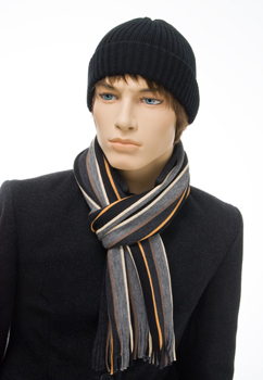 Striped scarf for men