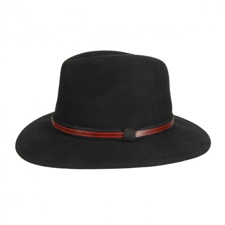 sporty hat in woolfelt with beautiful hatband by HUTTER