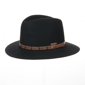 sporty hat with leather band for man - made by Hutter - 
