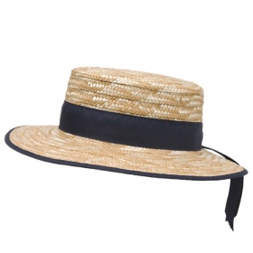 straw hat for gondoliers - natural straw