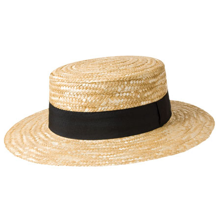 Straw hat in gondoliere design