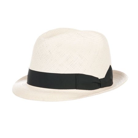 Straw hat with small brim in high quality Panama
