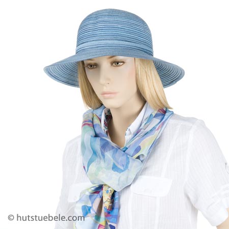 Light airy summer scarf with floral pattern