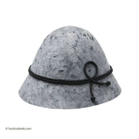 Tyrolean hat in wool felt with silk cord