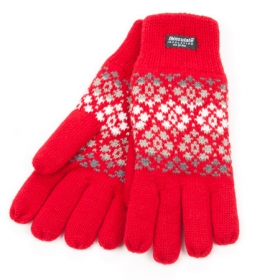 warm gloves with winter design - 