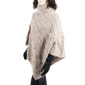 wooly poncho for women made in Italy - 