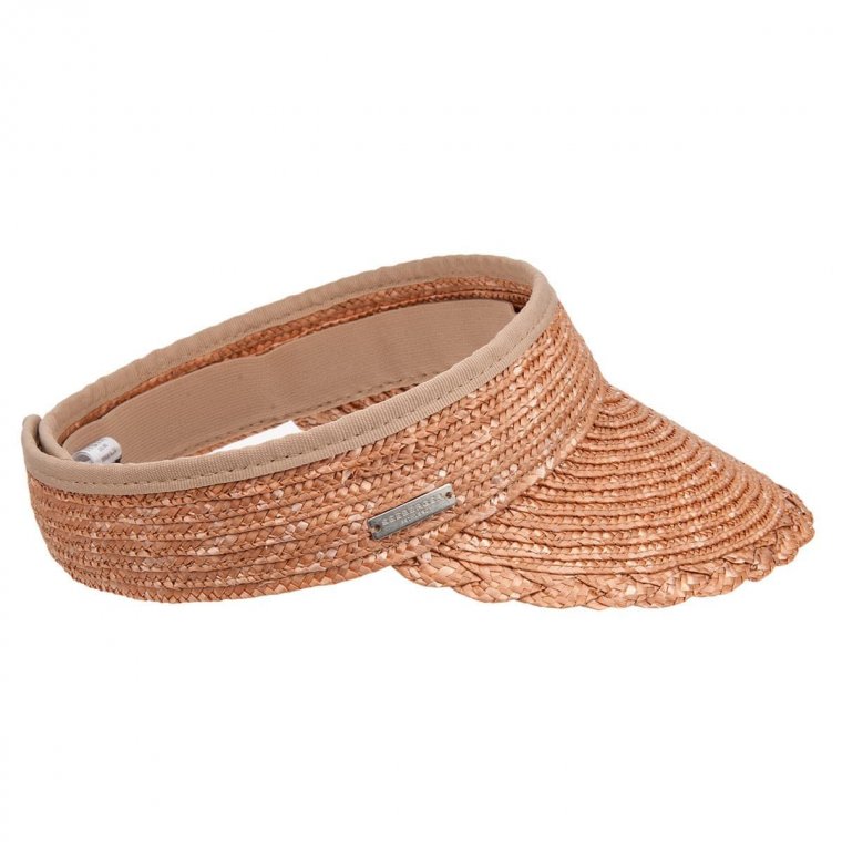 sun visor in natural straw by SEEBERGER