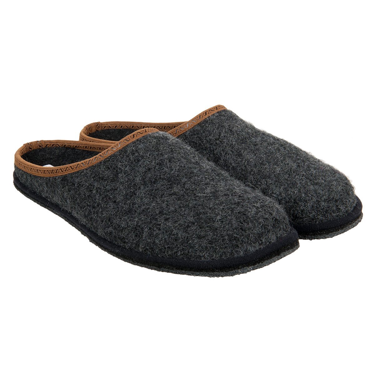 STEGMANN slippers for man with non slip sole in wool