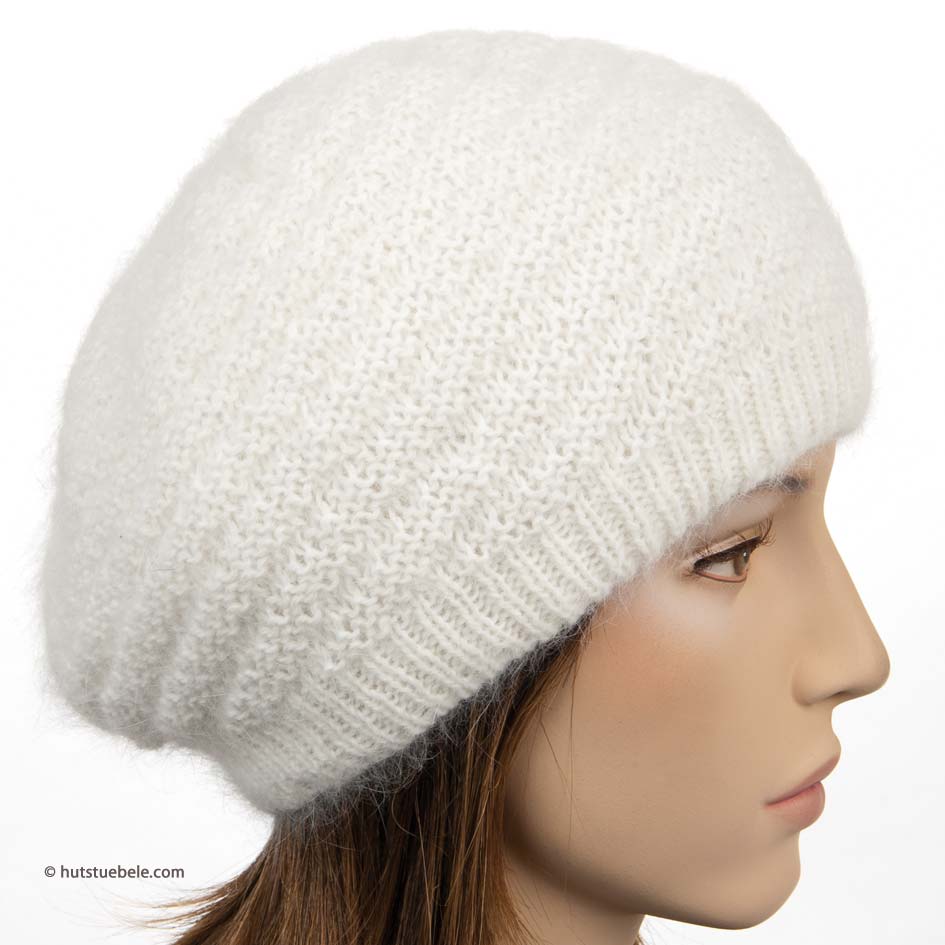 Gehäkelte Baskenmütze Damen - Leichte Baumwoll Beanie In 6 Farben