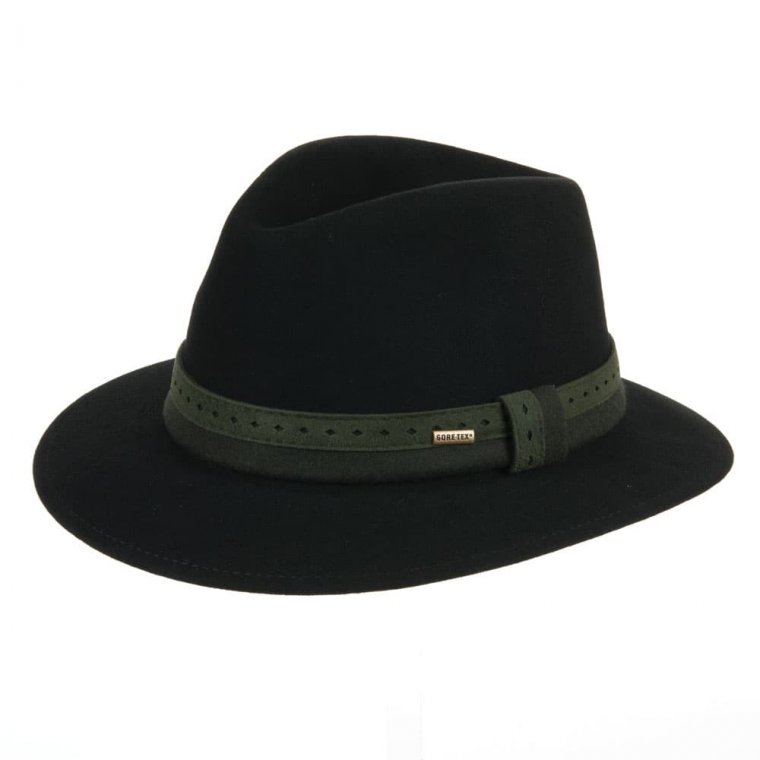 Fur felt and Gore-Tex hat with earflaps