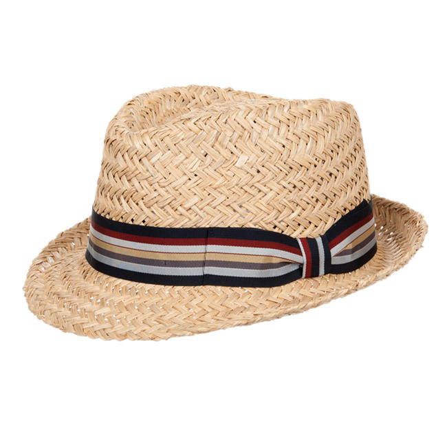 Mens trilby straw hats Clearance