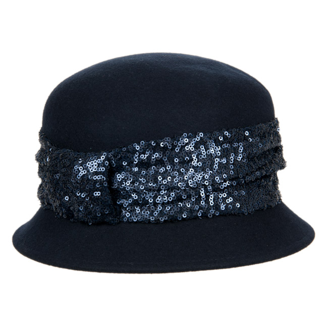 womens felt hatmodel cloche with broad 