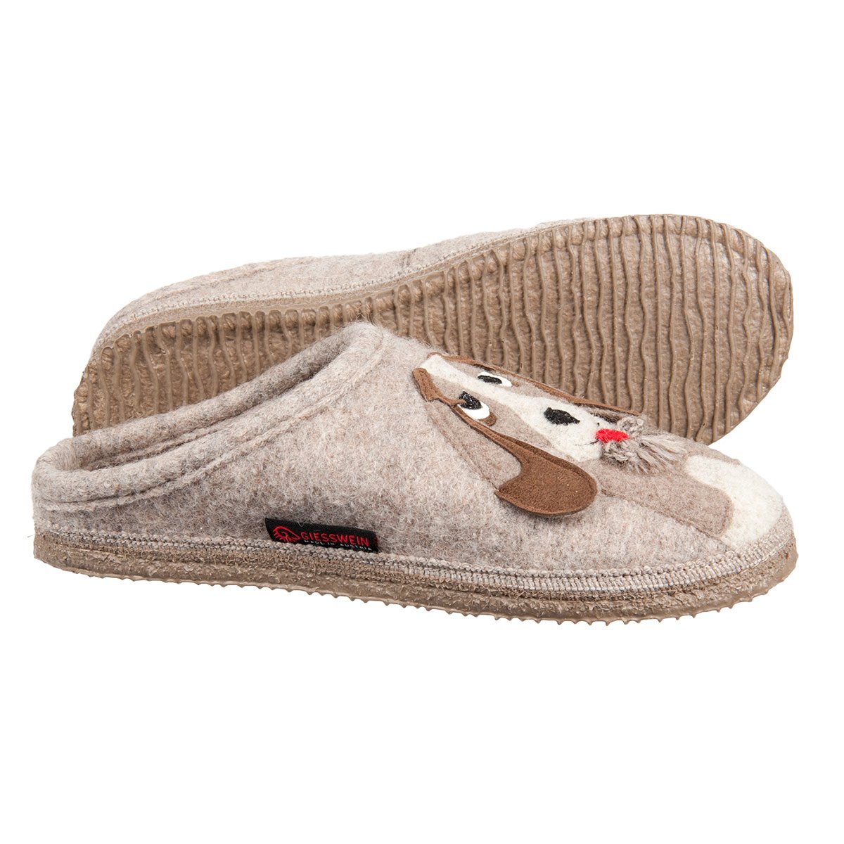 GIESSWEIN Hausschuhe Damen NOBITZ mit lustigem Hunde Motiv