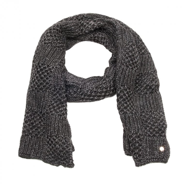 Avantgarde - Stola Donna In Maglina Grigia Chiara Argentata Lurex