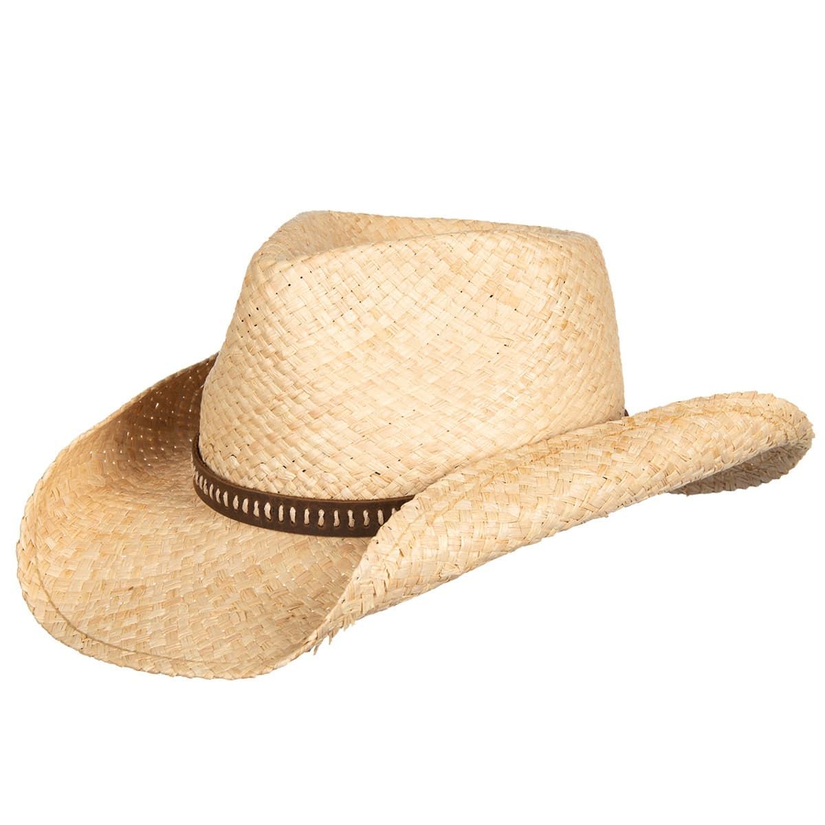 STETSON western hat in cowboy style made from natural straw