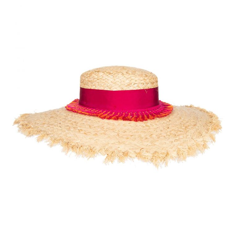 BORSALINO women's raffia straw hat Elegant