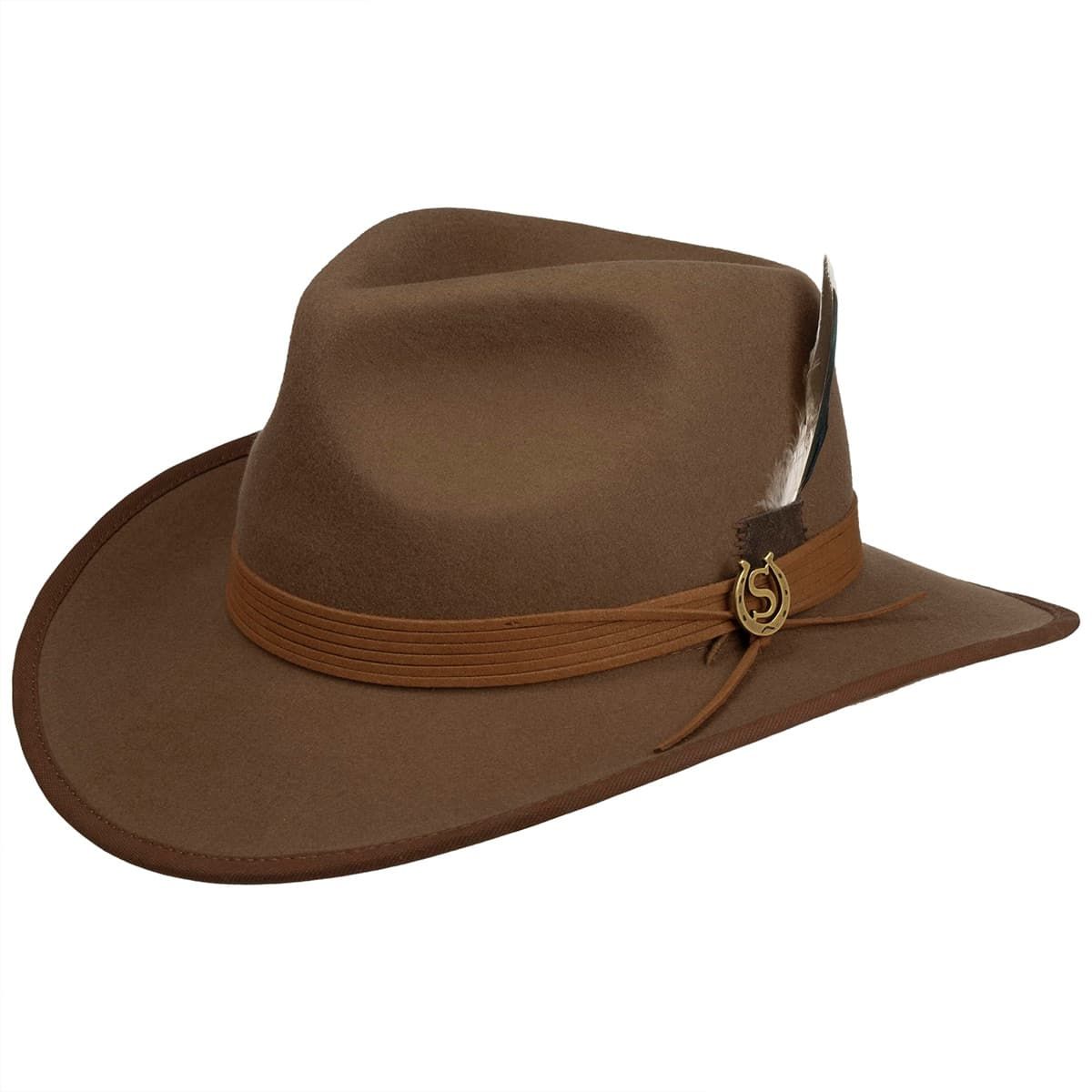 STETSON ステットソン Felt Fedora Brown 58cm