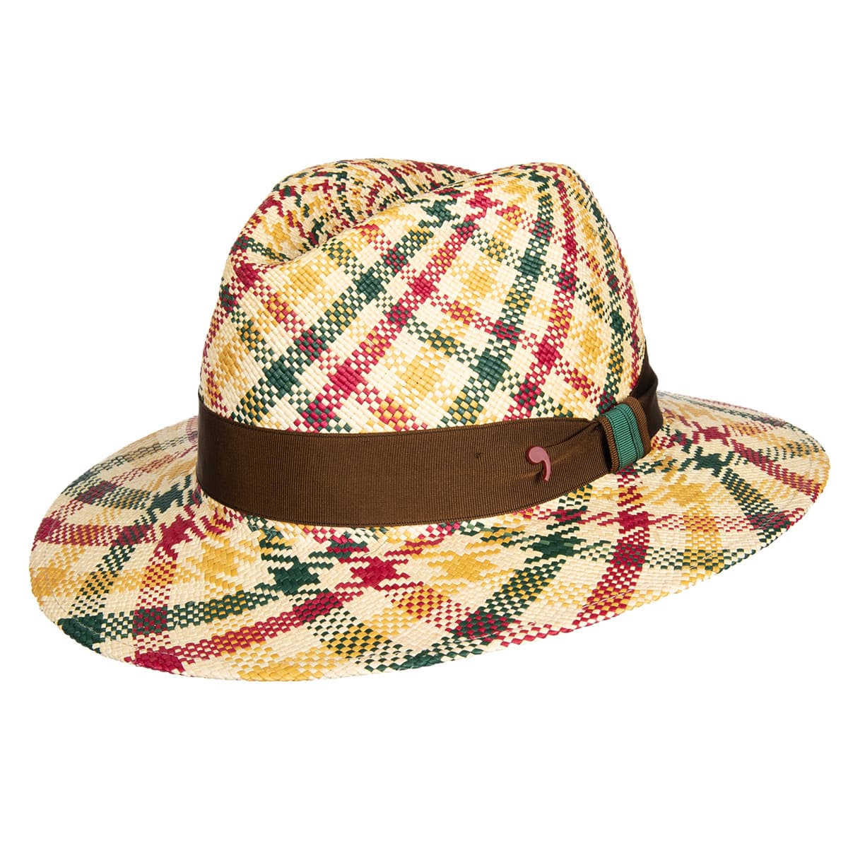 ALFONSO D'ESTE Colorful Panama hat