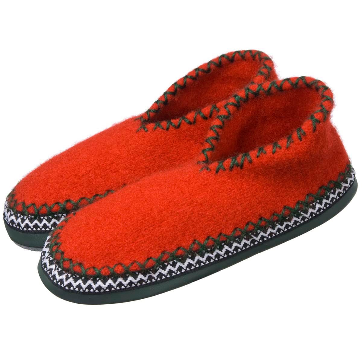 ALPLER Beautiful warm slippers in pure soft wool with genuine leather
