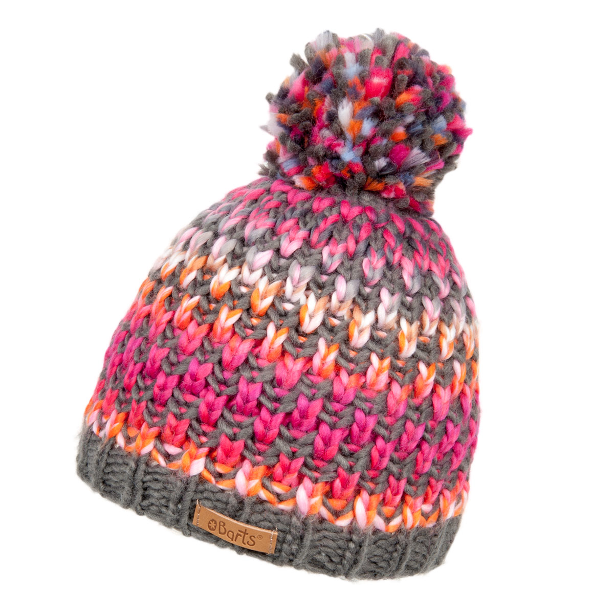 BARTS knit beanie with pompom and lining in peluche for girls