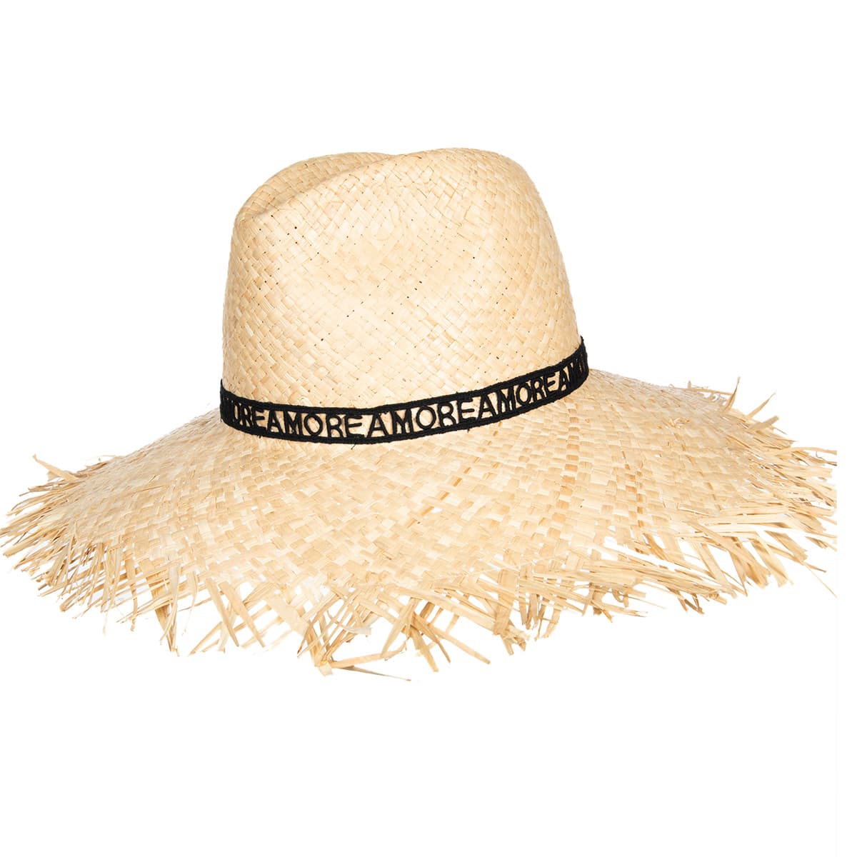 BORSALINO Elegant women s hat with loosely fringed brim made from 100 straw Online Hatshop for hats caps headba