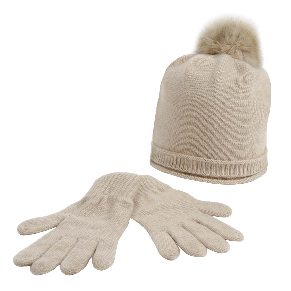 Beanie and matching gloves