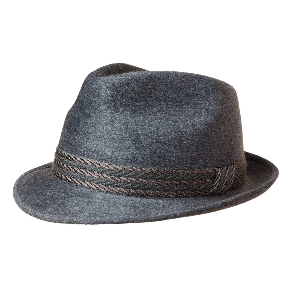 hat in Trilby form out of milled wool for man