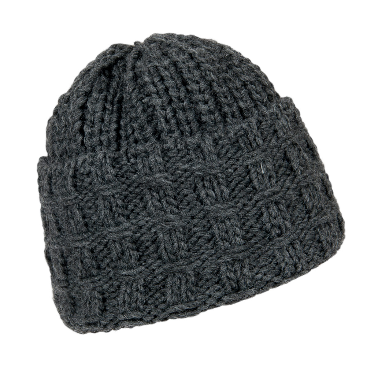 knit hat with cuff made in Italy