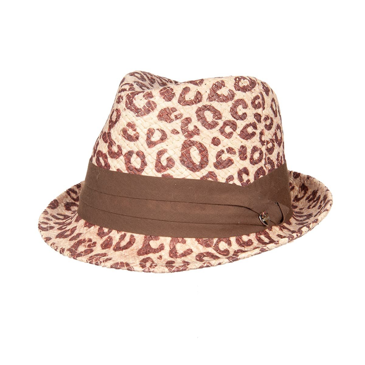 FASHION Trilby hat with leopard animal print > Online for