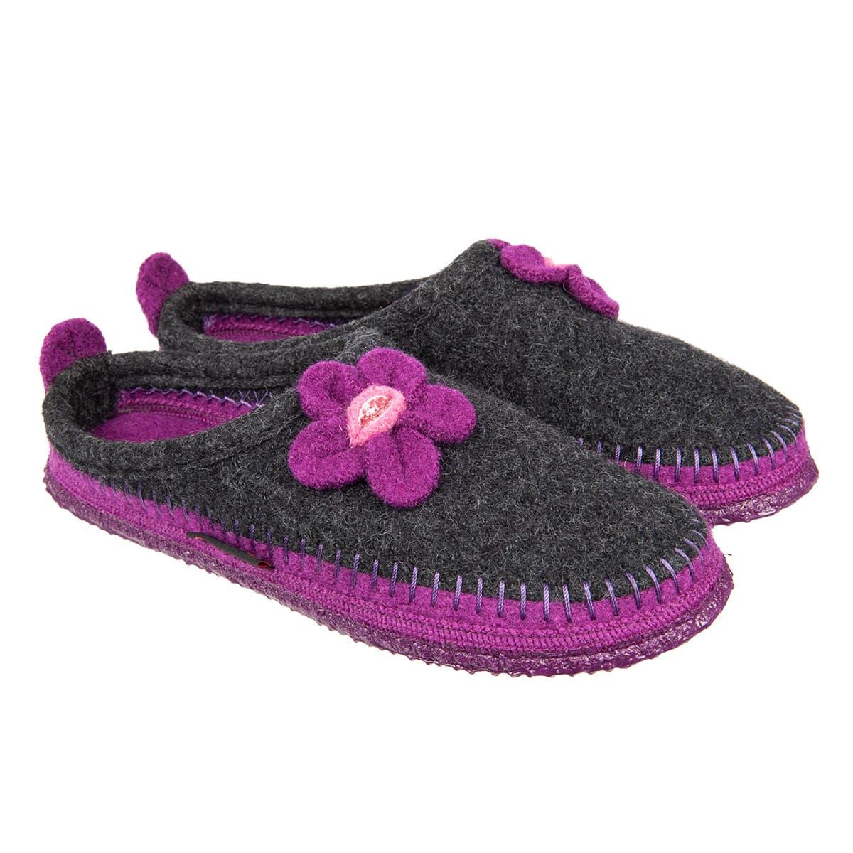 GIESSWEIN Women's slippers with flower application, model Norheim 76