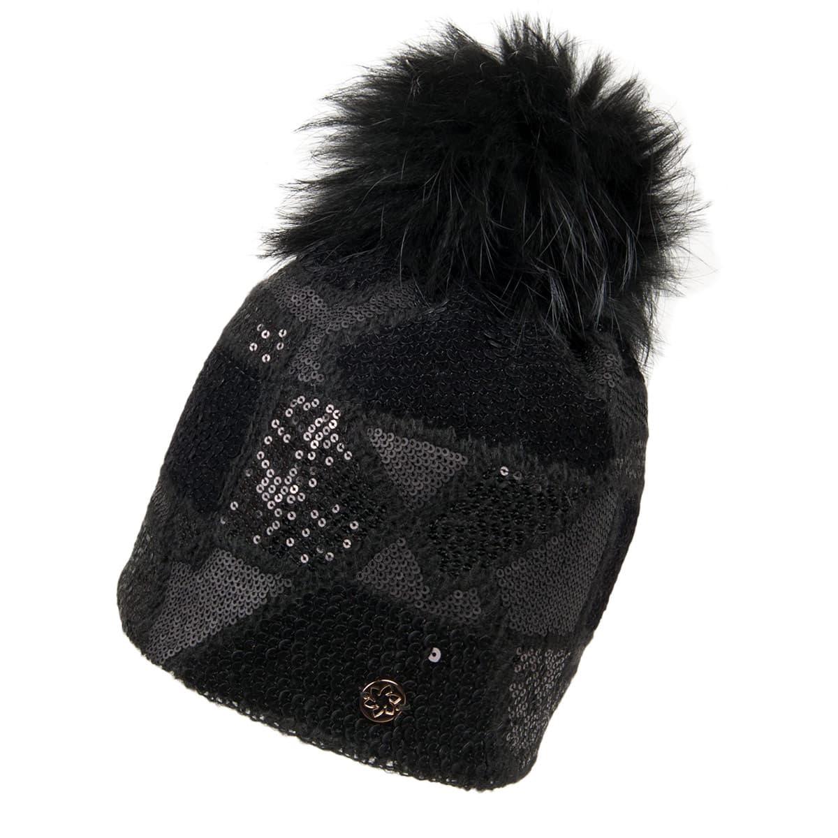 ladies black wooly hat