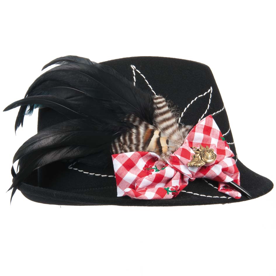 Hat in wool felt with small brim for 
