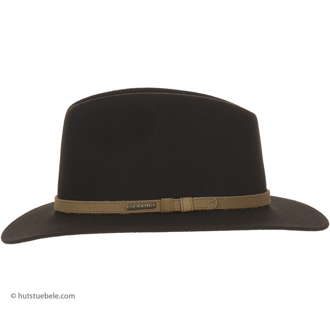 Herrenhut Traveller by Stetson wasserabweisende Hüte mit breiter Krempe und Lederband Garnitur
