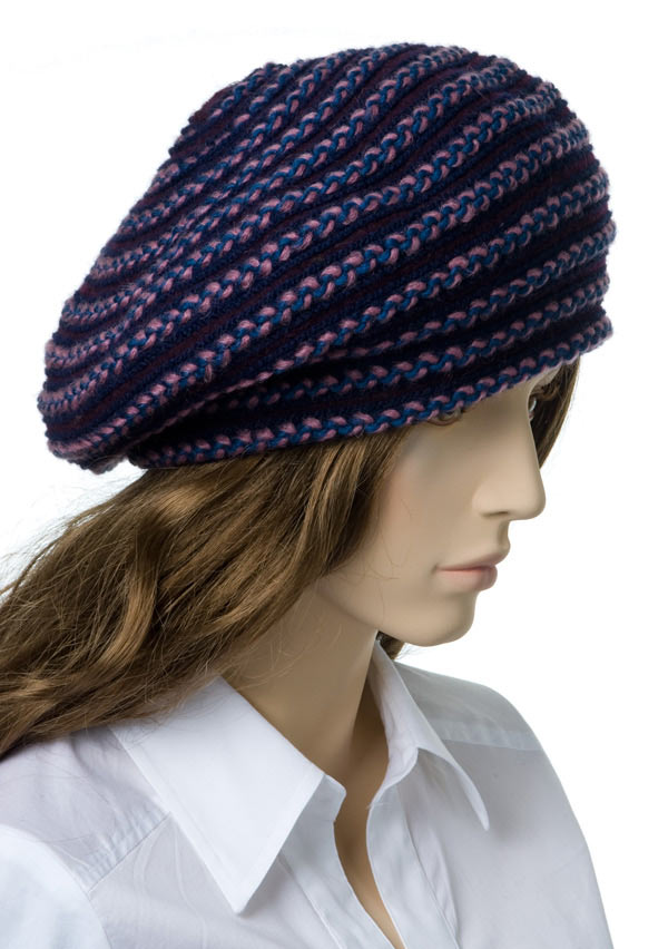 knitted beret for woman