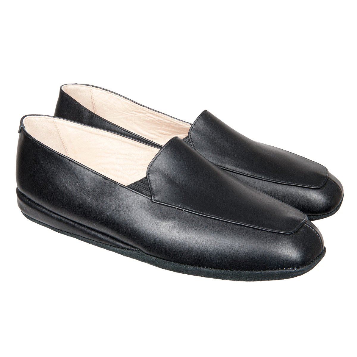 Leather slippers handmade Italy in high-quality and robust for men