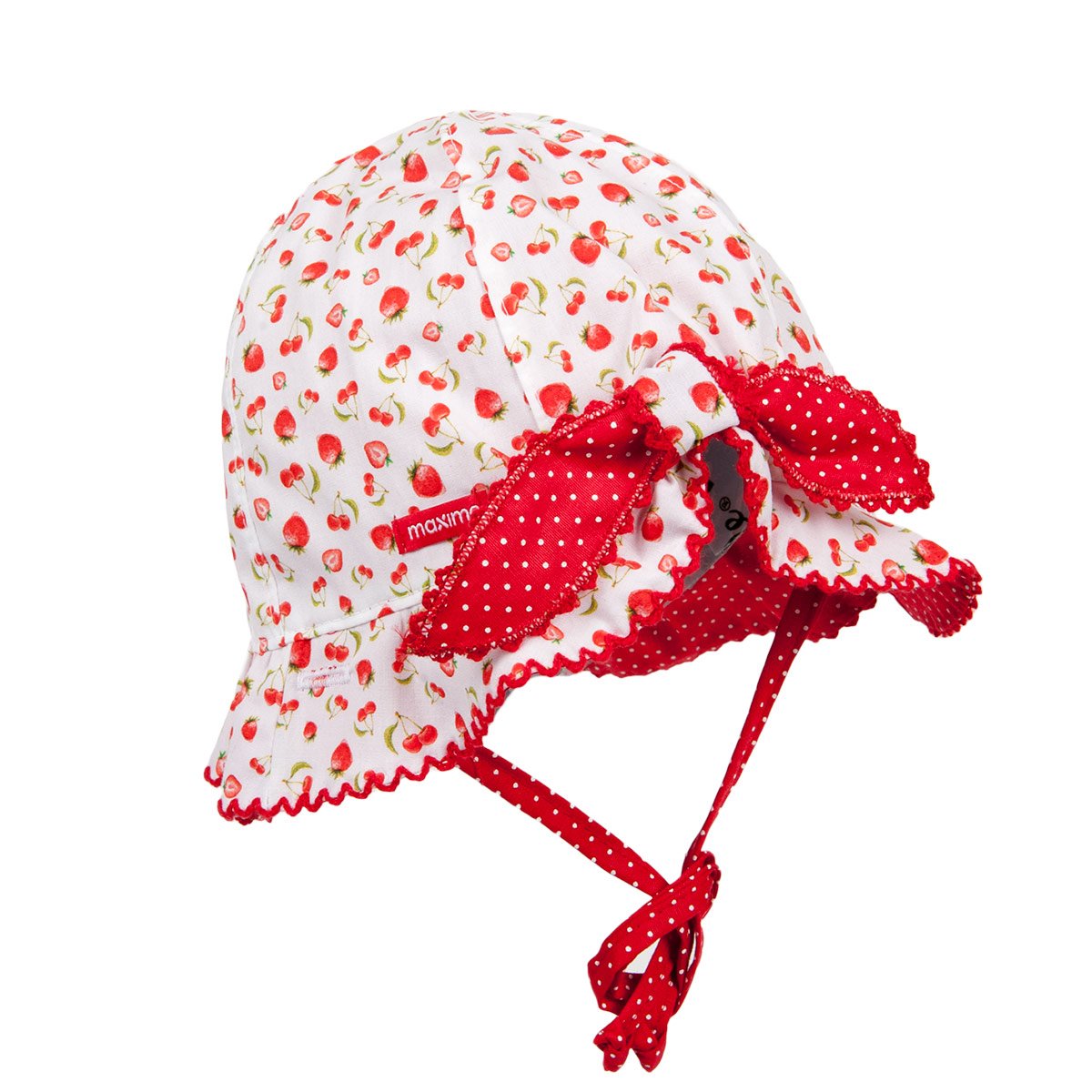 MaxiMo - Cappello Parasole Per Bambina Con Falda, Nackenschutz, In 100% Cotone, Lavabile, Flapper - 2