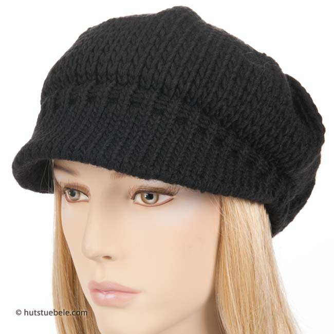 Womens knit hat with visor Clearance