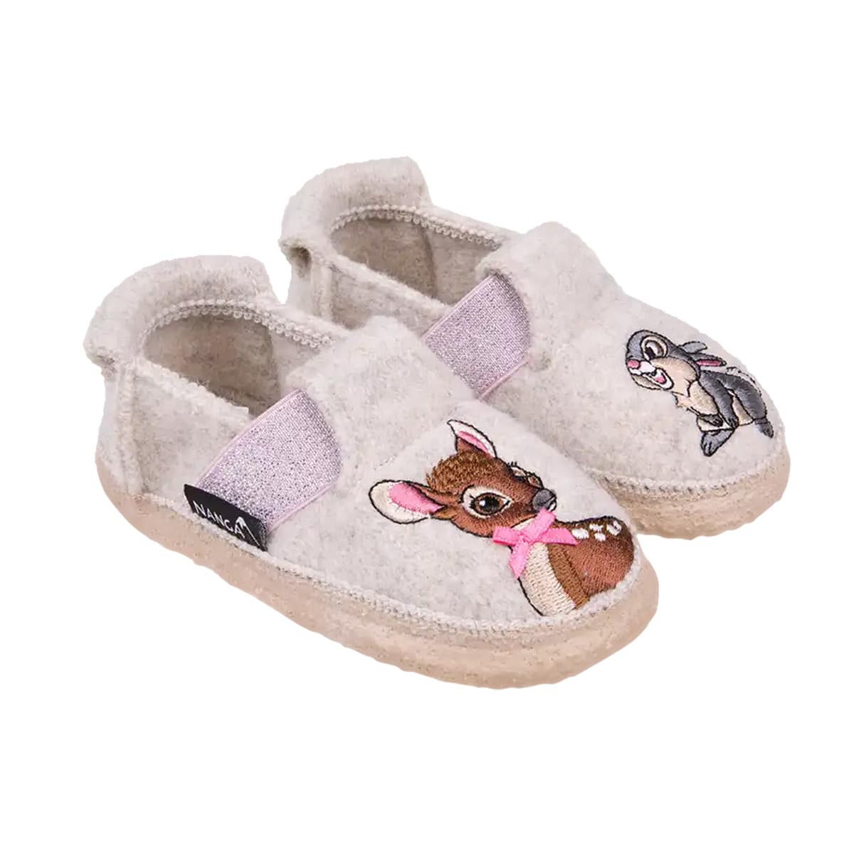 NANGA Slippers for girls with non slip soles and Bambi motif Online Hatshop for hats caps headbands gloves and