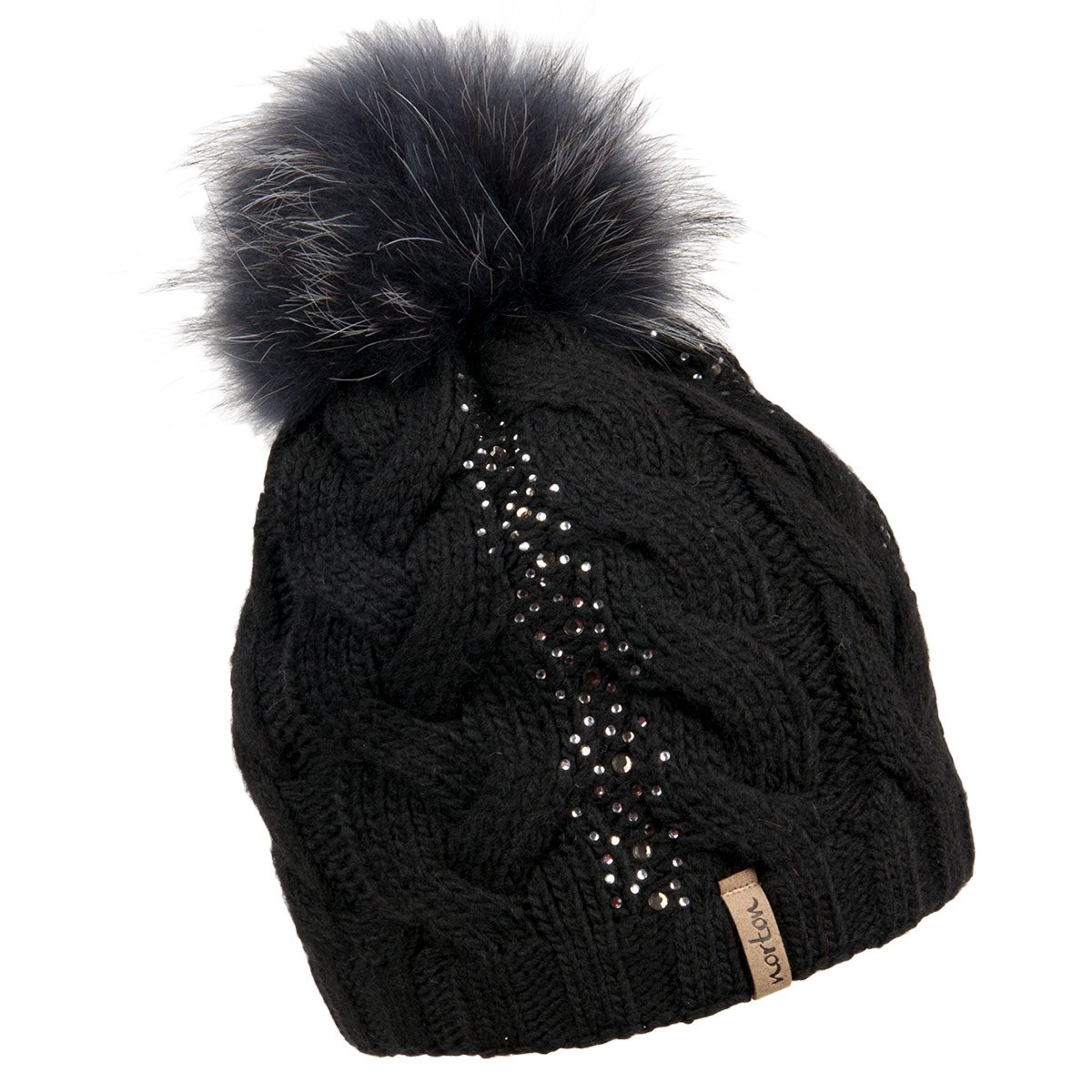 Hervat joggen Kudde NORTON | wooly pompon cap with strass motive --> Online Hatshop for hats,  caps, headbands, gloves and scarfs