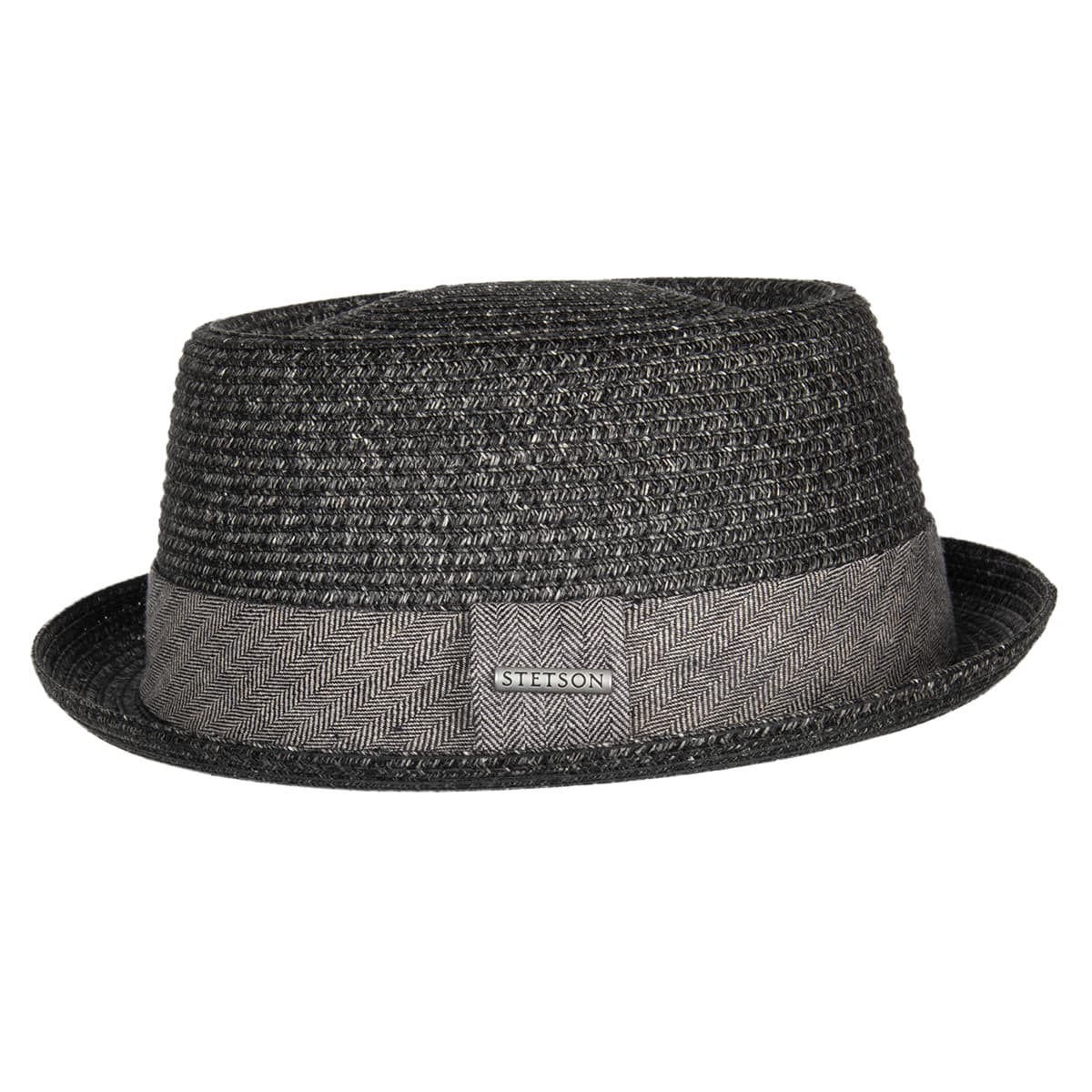 Elegant two-tone pork pie hat