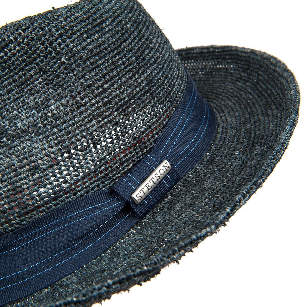 STETSON Fedora raffia crochet straw hat
