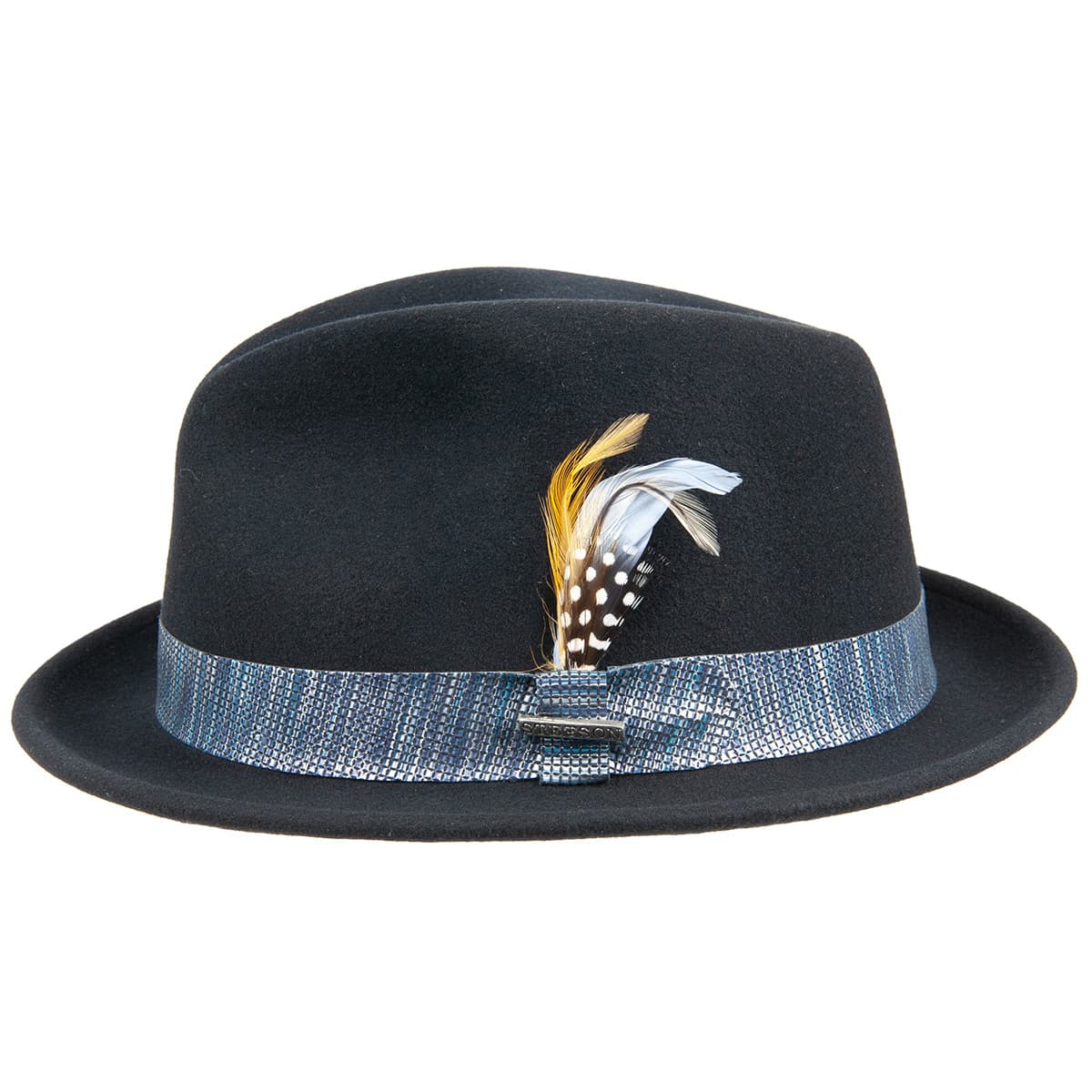 STETSON Player vitafelt hat with feather