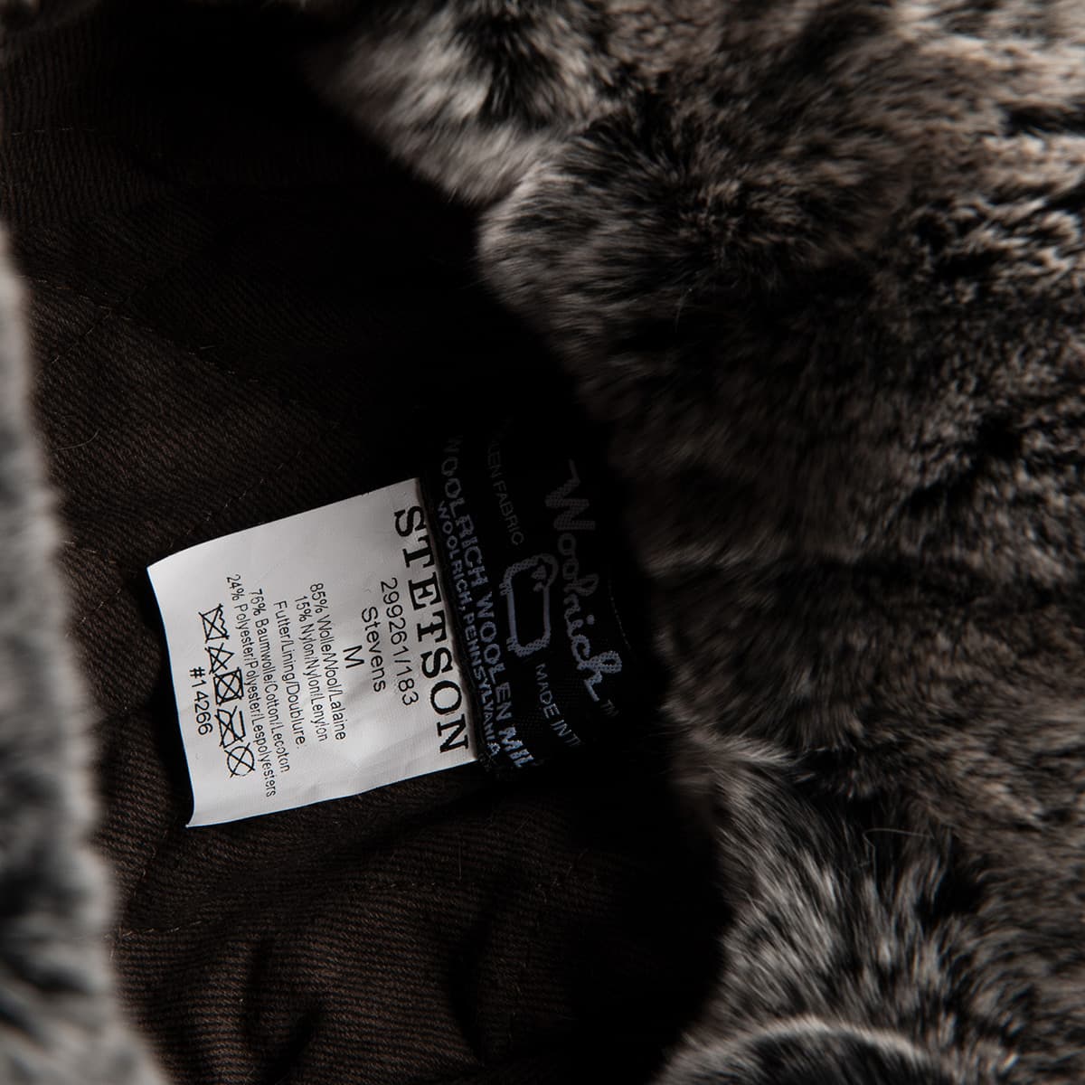 極美品 STETSON RABBIT FUR OPEN CROWN SE572 極美品 STETSON RABBIT FUR OPEN CROWN SE572