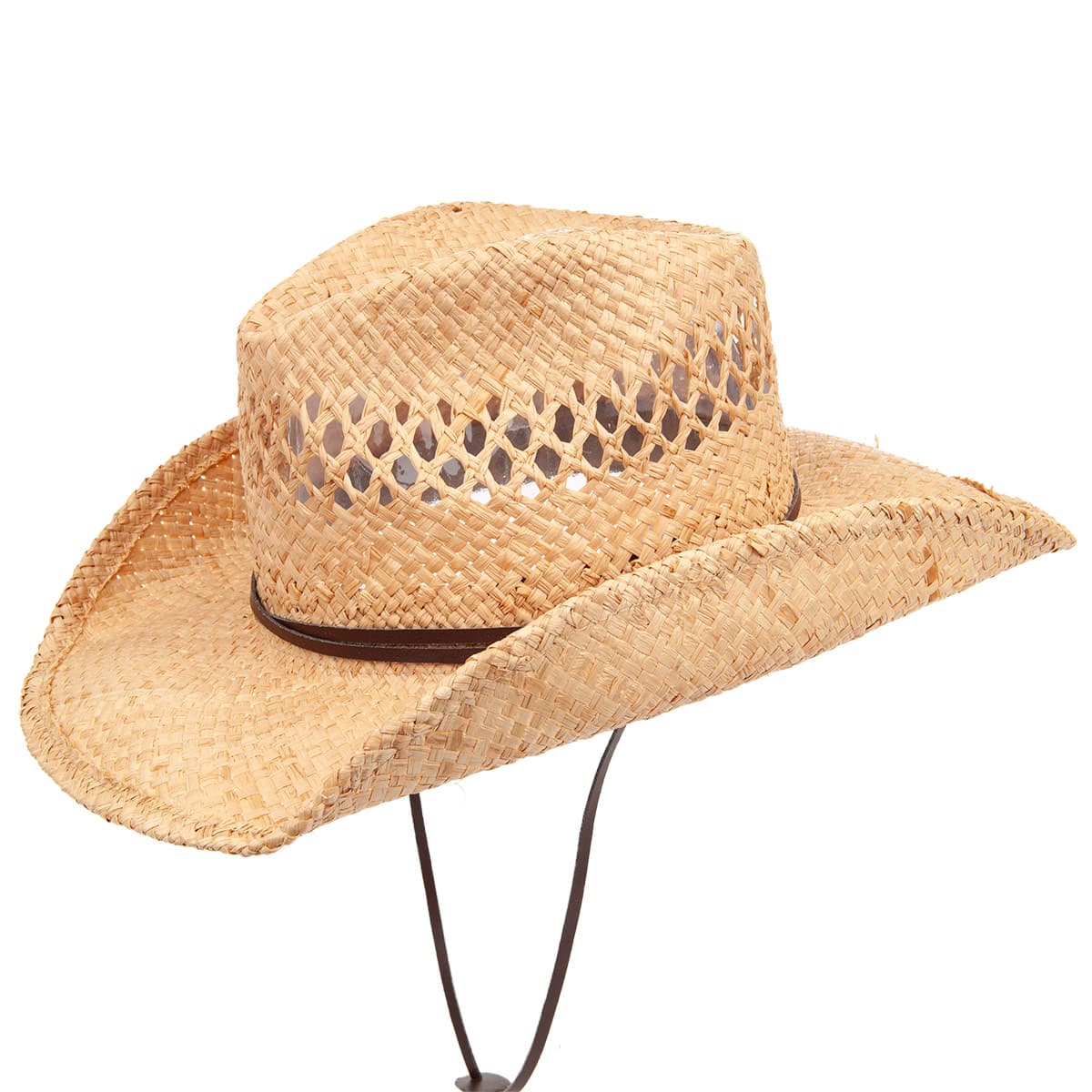 Bi-Color  Raffia  Straw Cowboy Hat Accessories Hats & Caps Sun Hats & Visors Sun Hats 
