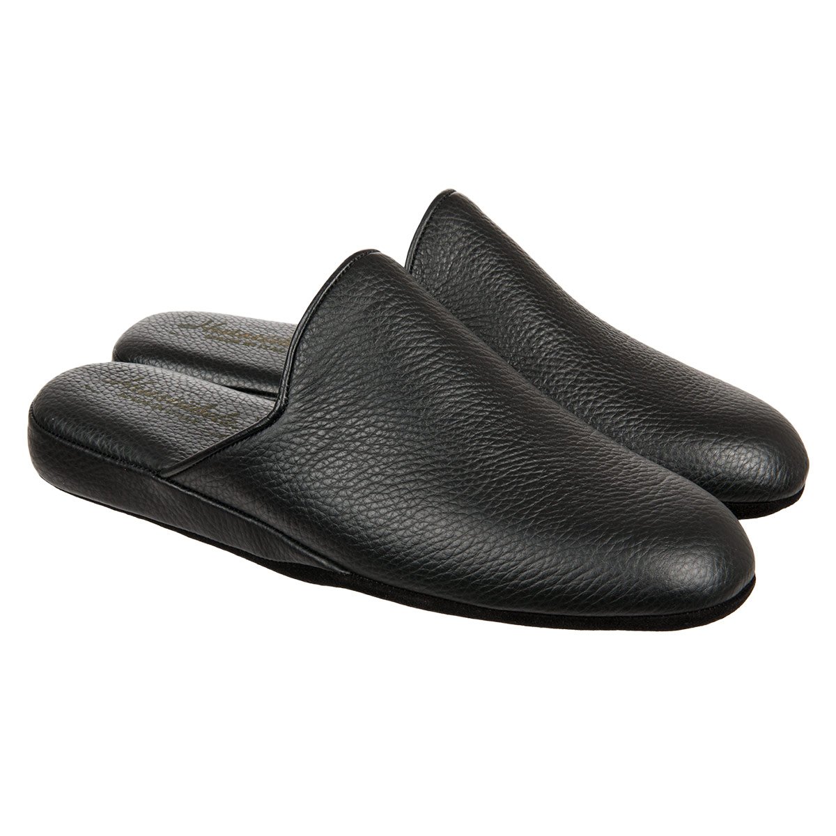 Leather slippers small heel