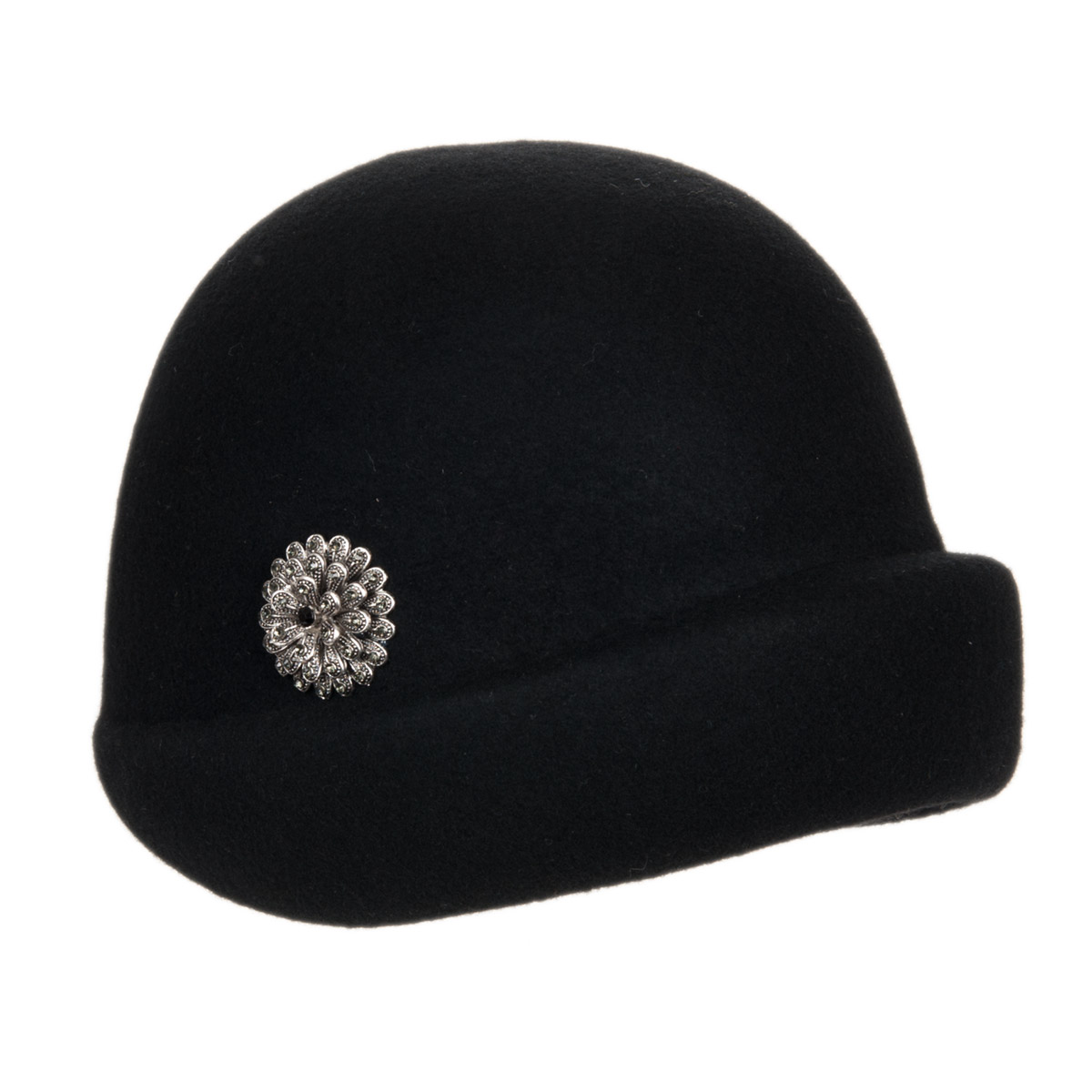 Lawliet Damen Retro Faltbare Soft Knit Wool Cloche Hat Bucket Flower A466 