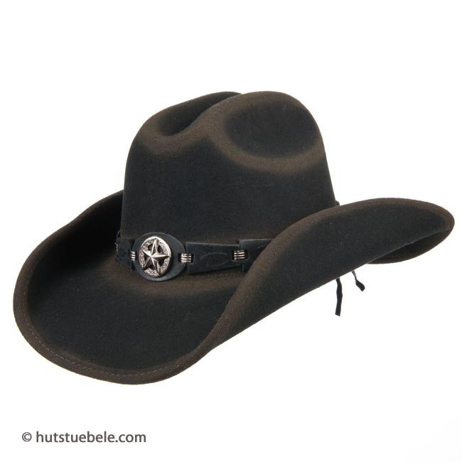 Cowboyhut Damen Herren - Westernhut Mit Breiter Krempe & Leder Kinnriemen